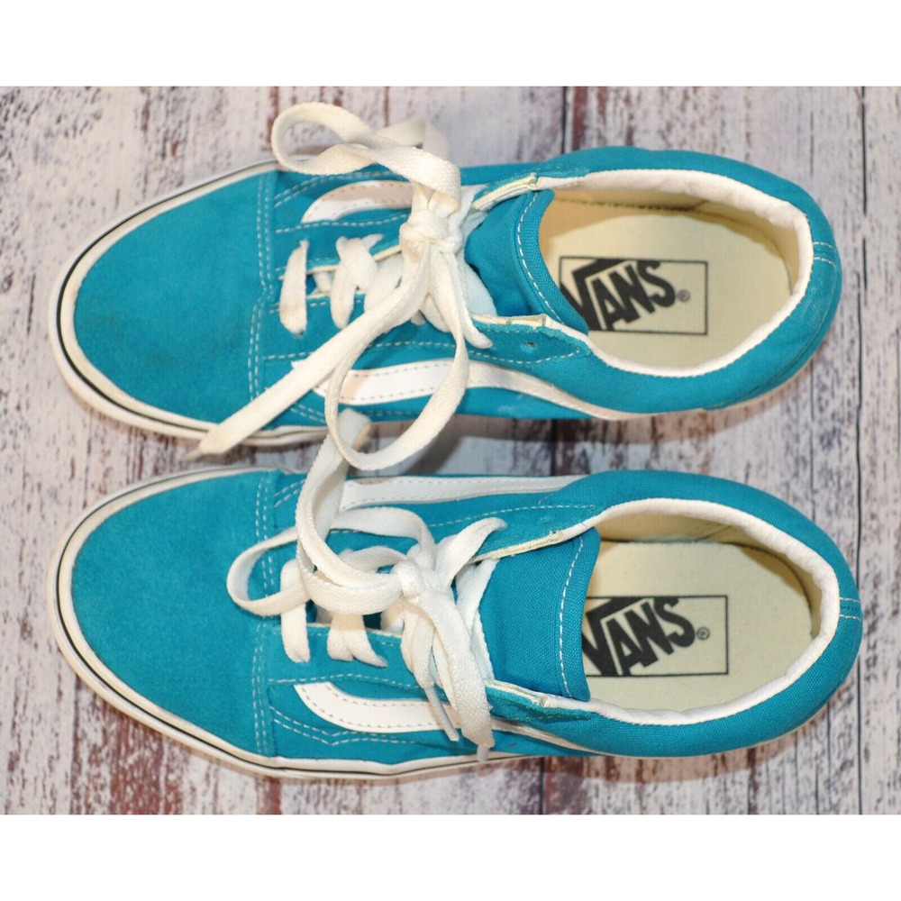 VANS Off The Wall Old Skool Skateboard Shoes 751505 Teal Men's 4.5 Women's 6 - Picture 4 of 8